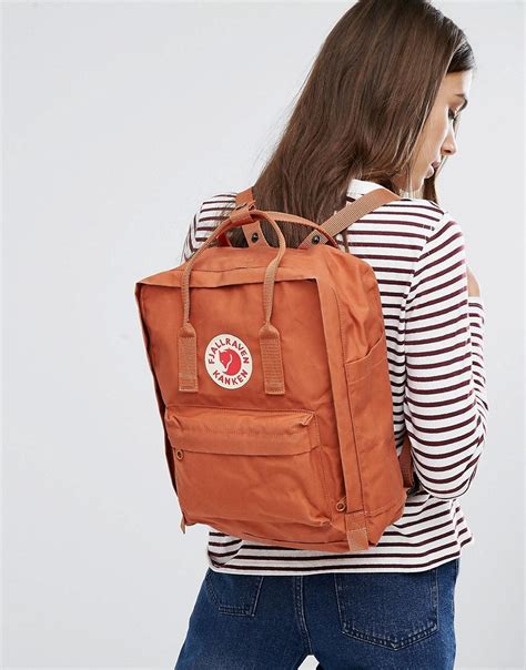 Fjallraven Canvas Classic Kanken In Brick Red Lyst