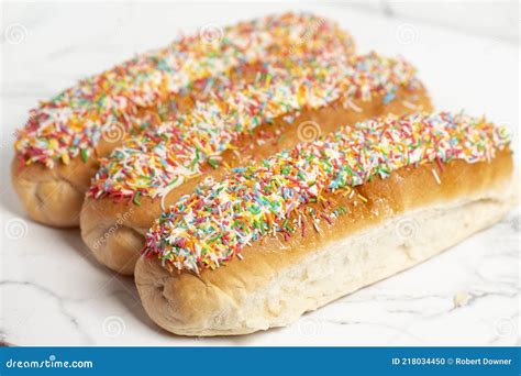 Iced Finger Buns With Sprinkles Stock Photo Image Of Yeast Sweetfood