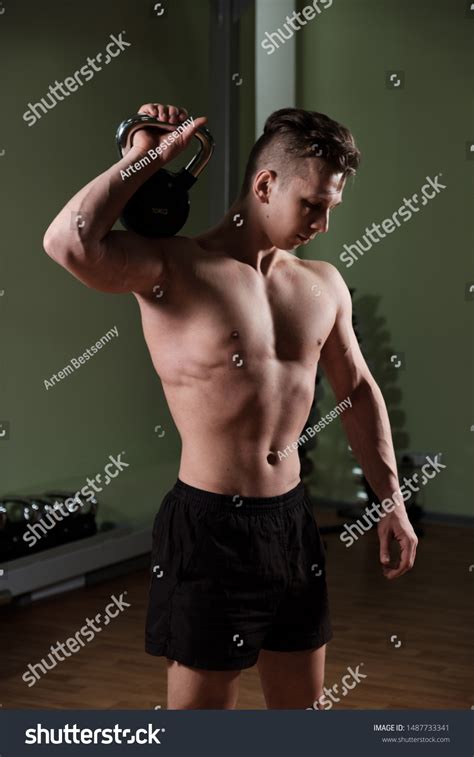 Muscular Guy Naked Torso Sports Shorts Stock Photo Shutterstock