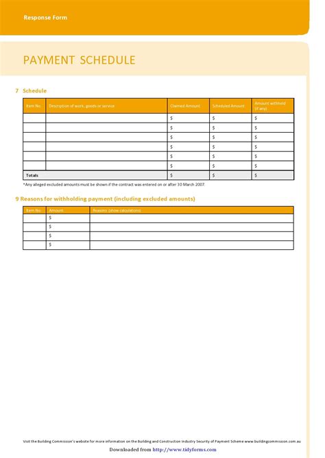 49 Free Payment Schedule Templates Excel Word Templatelab