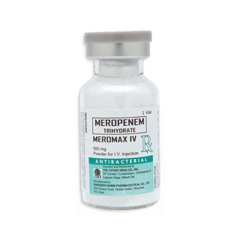 MEROMAX Meropenem Trihydrate 500mg Powder For IV Injection 1 S Price In