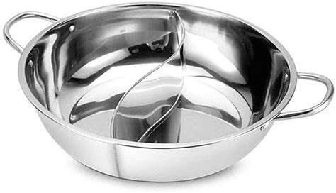 ZSDN Mandarin Duck Pot Hot Pot With Divider Soup Stock Pot Cm Stainless Steel Gas Stove