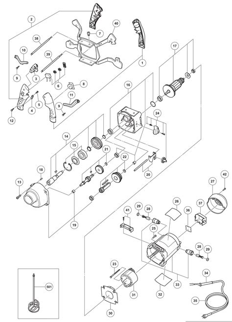 Hikoki Um12vst2 Mixer Spare Parts Spare UM12VST2 From Spare Parts World