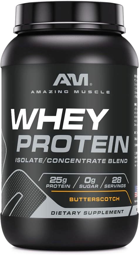 Amazing Muscle Whey Protein Isolate Concentrate Lbs Powder