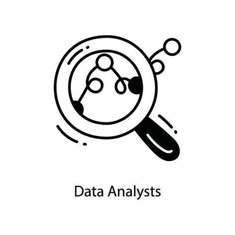 Data Analysts Doodle Icon Design Illustration Networking Symbol On White Background Eps 10 File