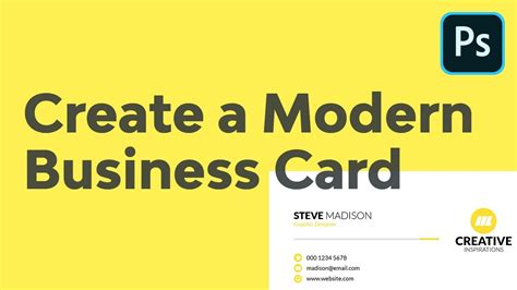 How To Create A Modern Business Card Using Adobe Photoshop Youtube