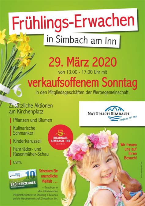 Fr Hlingserwachen Mit Verkaufsoffenem Sonntag Braunau Simbach Inn