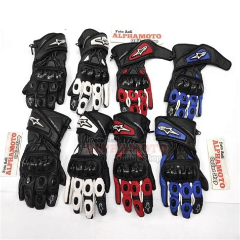 Jual Sarung Tangan Motor Balap Road Race Kulit Asli Glove Pria Touring