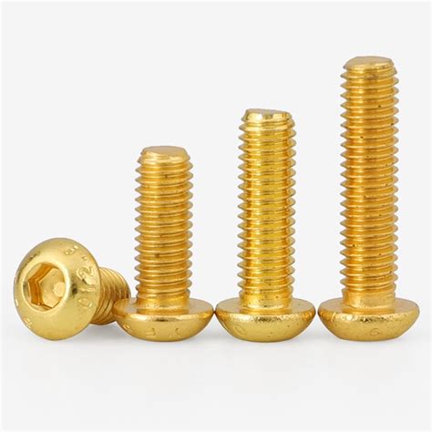 China Copper Brass Iso7380 Hex Socket Button Head Security Cap Screw Bolt Manufacturer And