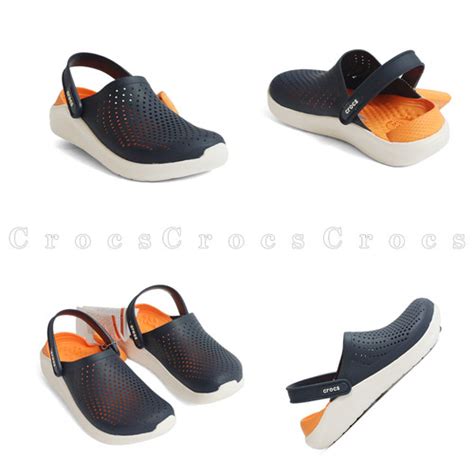 Jual Crocs Literide Clog Sepatu Sandal Pria Dan Wanita Black Orange