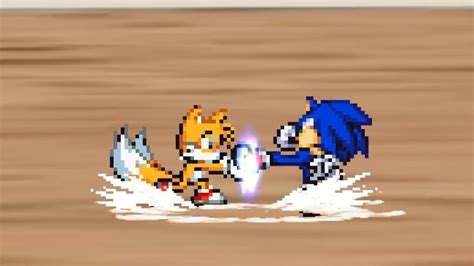 Sonic Sparring With Tails Sprite Animation By Nim On Twitter Dinoynim Rsonicthehedgehog