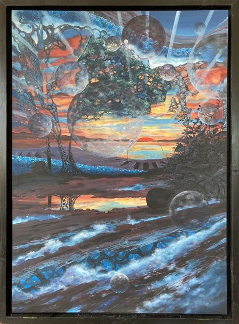 The Sun Goes Down Surreale Malerei Landschaft Acrylmalerei Surreal