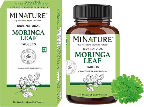 Amazon Moringa Leaf Tablets 90 Tablets 1000 Mg By Mi Nature