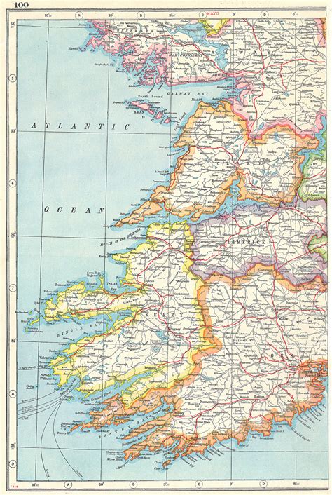 IRELAND SOUTH WEST. Cork Kerry Limerick Clare Galway. HARMSWORTH 1920 ...