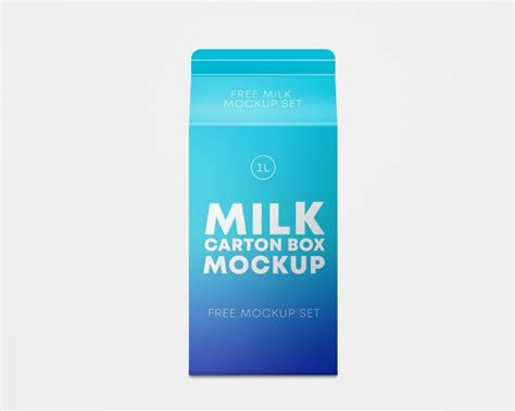 Free Milk Carton Mockup (PSD) - Psfreebies