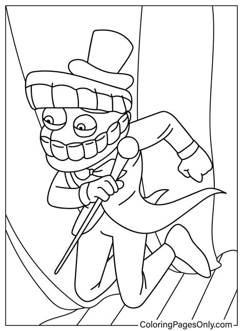 Caine, Pomni Coloring Page - Free Printable Coloring Pages