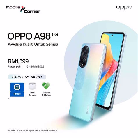 Oppo A98 5G 8GB RAM 256GB ROM ORI MALAYSIA SETMobile Corner