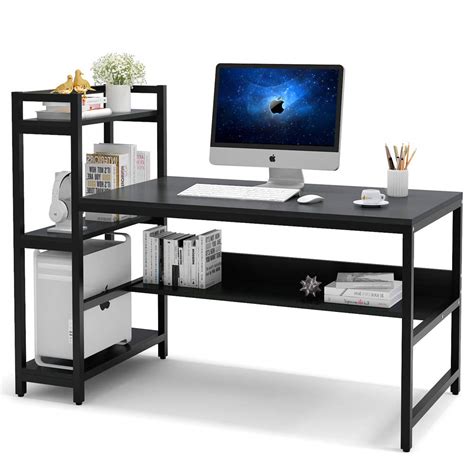 Buy Tribesigns Computer Desk With 4 Tier Storage Shelves 60 Inch