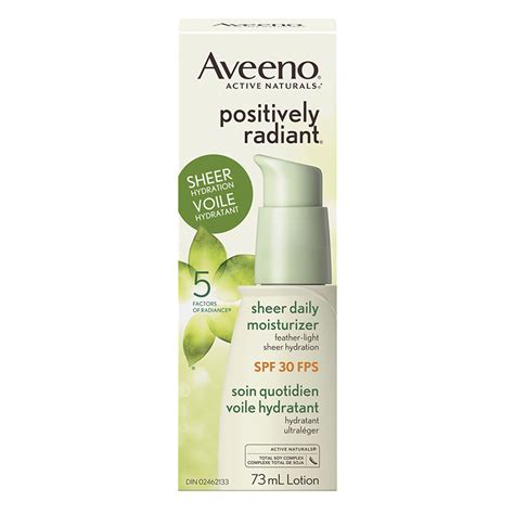 Aveeno Positively Radiant Sheer Daily Moisturizer Spf 30 73ml