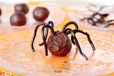 Creepy Chocolate Spiders In An Edible Web Make An Adorable Halloween