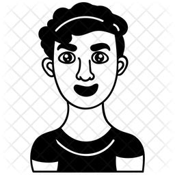 Young Student Avatar Icon - Download in Glyph Style