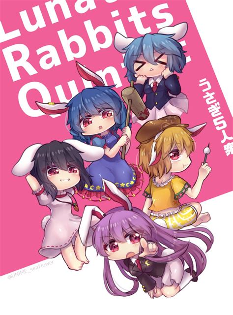 Reisen Udongein Inaba Inaba Tewi Seiran Ringo And Reisen Touhou