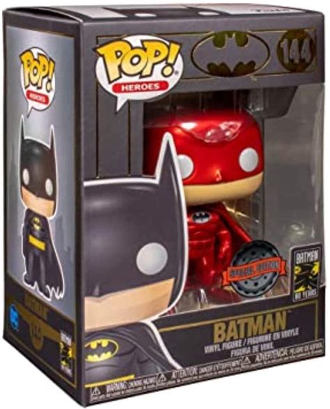 Funko Pop Batman 144 Red Chrome Batman 80 Years Ri Happy