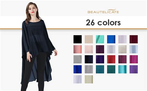 BEAUTELICATE Châle Étole En Mousseline de Soie Léger Cape Poncho Ample