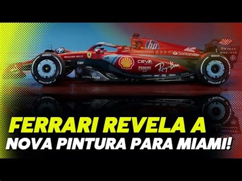 FERRARI REVELA PINTURA ESPECIAL Para O GP DE MIAMI YouTube