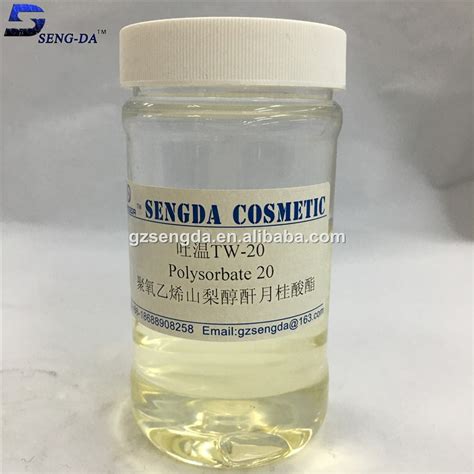 Emulsifying Agent Polysorbate 20 Tween 20 Polyoxyethylene Sorbitan