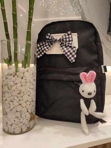 Купити Шкільний рюкзак для дівчинки з БІЛИМ КРОЛІКОМ з красивим БАРТОМ ...