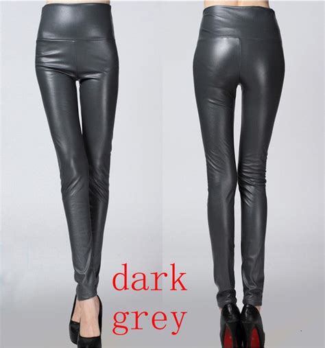 2019 Autumn Winter Women Legging Skinny Pu Leather Pencil Leggings Slim