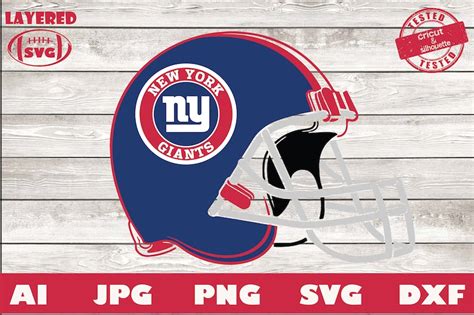 New York Giants Football Helmet SVG Design For Cricut | Etsy