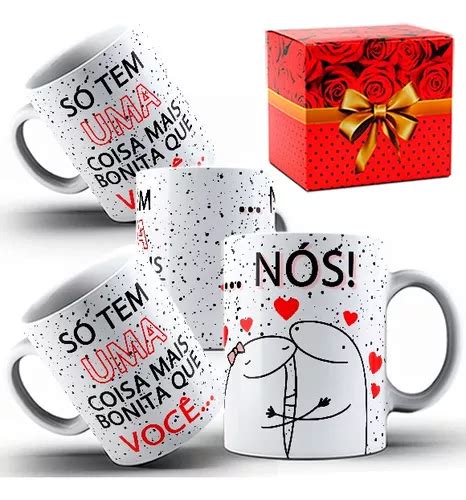 Caneca Porcelana Flork Só Tem Uma Coisa Mais Bonita E Caixa