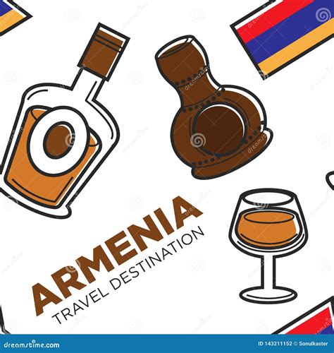 Armenia Travel Destination Alcohol Drinks Traditional Beverage Stock ...