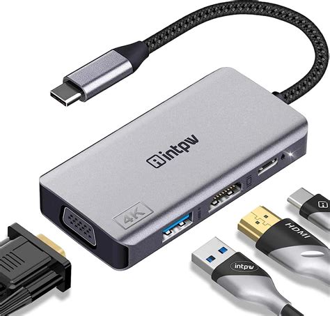 Amazon Intpw Adaptador Usb C A Vga Adaptador Multipuerto Usb C A