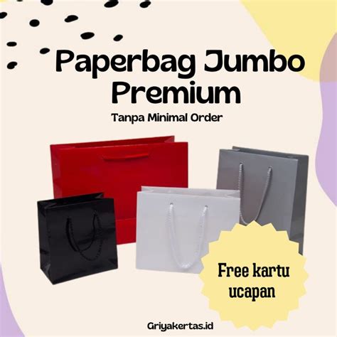 Jual Paperbag Jumbo Premium Paperbag Warna Jumbo Paperbag Polos