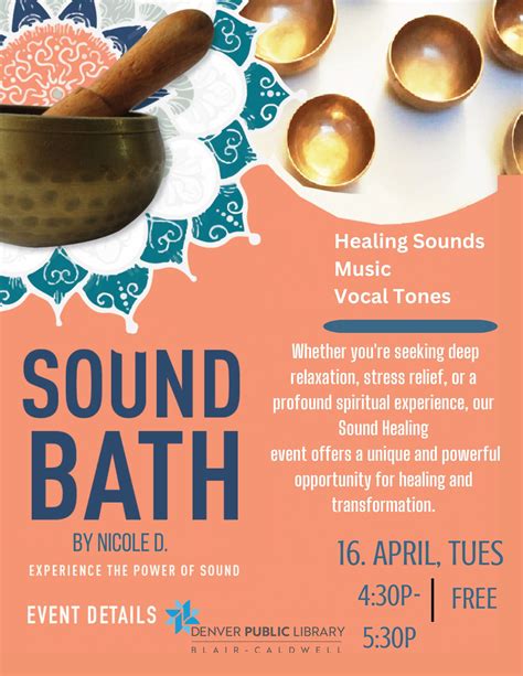 Sound Bath Sound Healing Therapy Denver Public Library