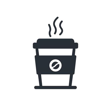 Paper Coffee Cup Hot Coffee Flat Icon Vector Art At Vecteezy