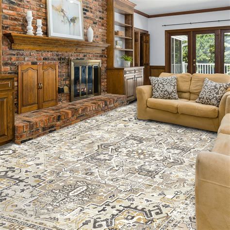 Qd Udreamy Area Rugs Machine Washable Rugs For Living Room Boho Area