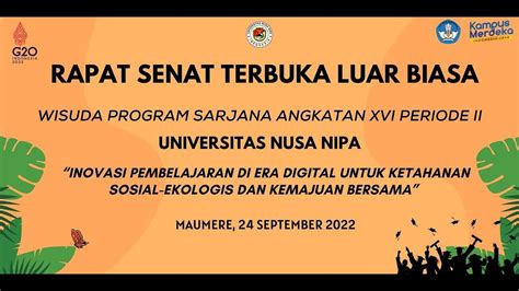 Wisuda Universitas Nusa Nipa Indonesia Angkatan XVI Periode II Tahun