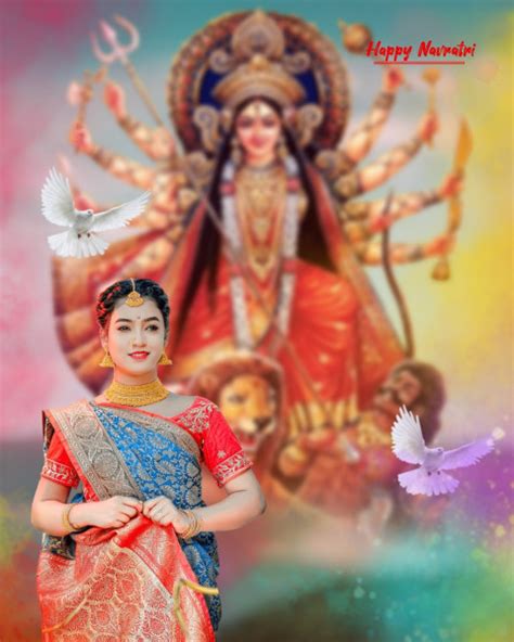 Navratri Photo Editing Background With Girl KREditings