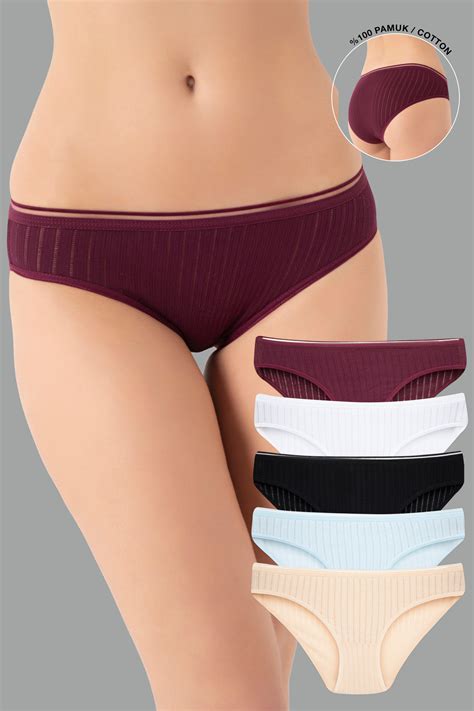 Ramior 5 Lİ Paket Zincir Dikişli Nefes Alan Kumaş 100 Pamuk Bikini Külot Fiyatı Yorumları