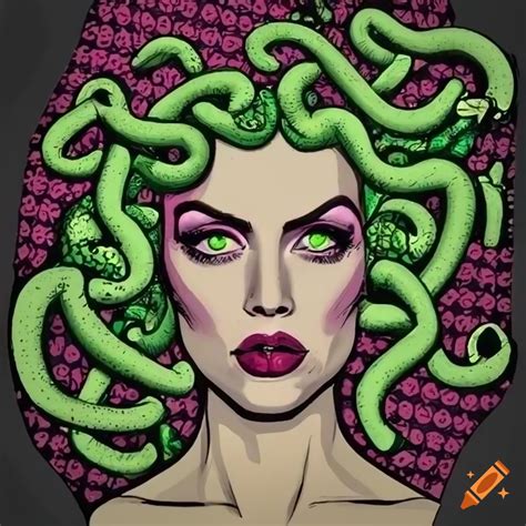 Enchanting Medusa In Comic Pop Art Style On Craiyon