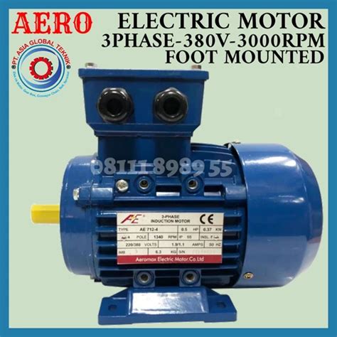 Jual ELECTRIC MOTOR 10HP 2P 3000RPM 3PHASE 132S2 2 B3 AERO 40 OFF