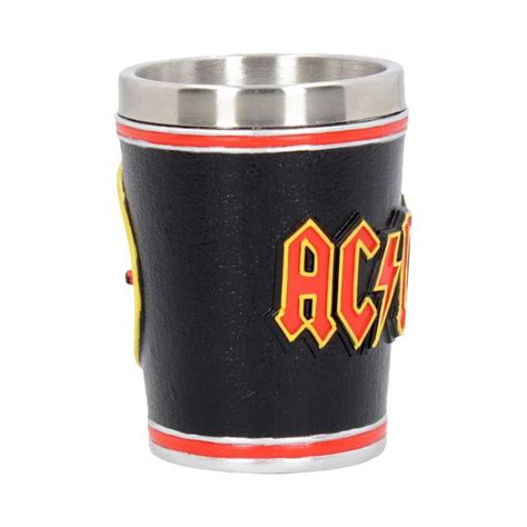 Acdc Shot Glass Logo Lightning Horns Shooter Acdc Officially Etsy