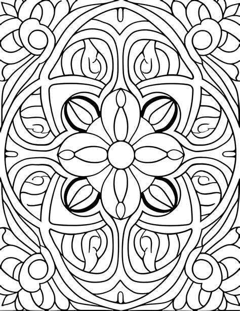 Free Simple Patterns Coloring Page 7 | Free Coloring Adventure