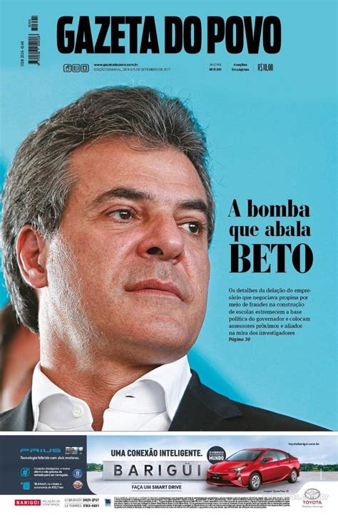 Capa Gazeta do Povo Edição Sábado 9 de Setembro de 2017