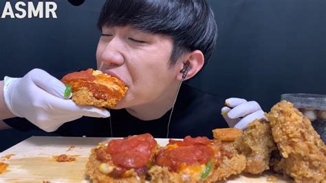 Kfc 신메뉴 출시 피자치킨 치짜 리얼사운드 먹방 Kfc New Manu Launch Pizza Chicken