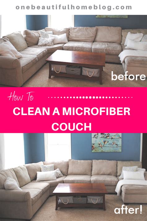 How To Clean A Microfiber Couch {It's Easy!} - One Beautiful Home